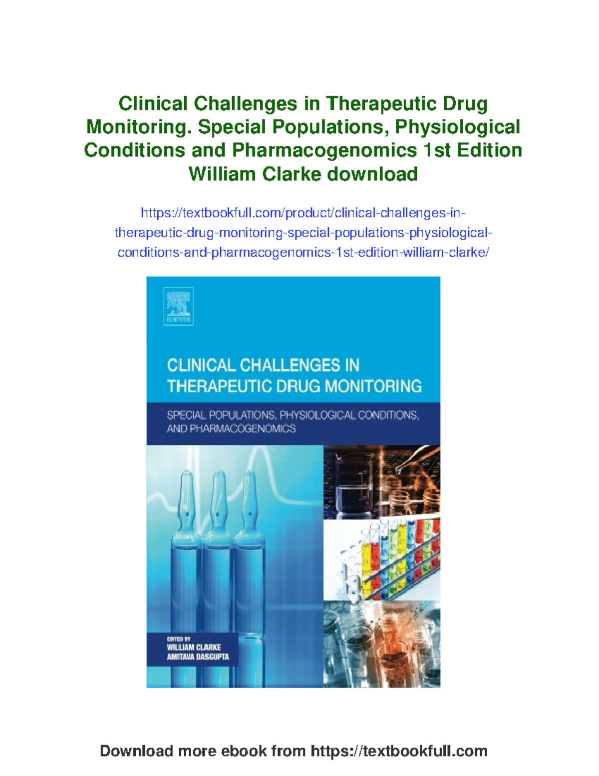 Clinical Challenges in Therapeutic Drug Monitoring: Special Populations ...