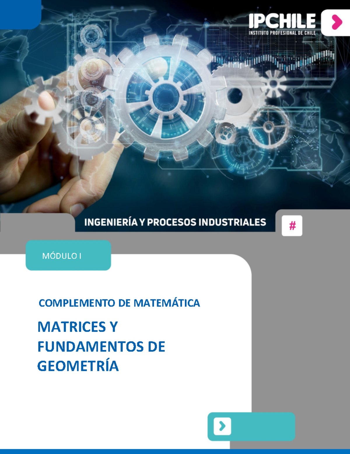 MATRICES Y FUNDAMENTOS DE GEOMETRÍA MÓDULO I - COMPLEMENTO DE ...