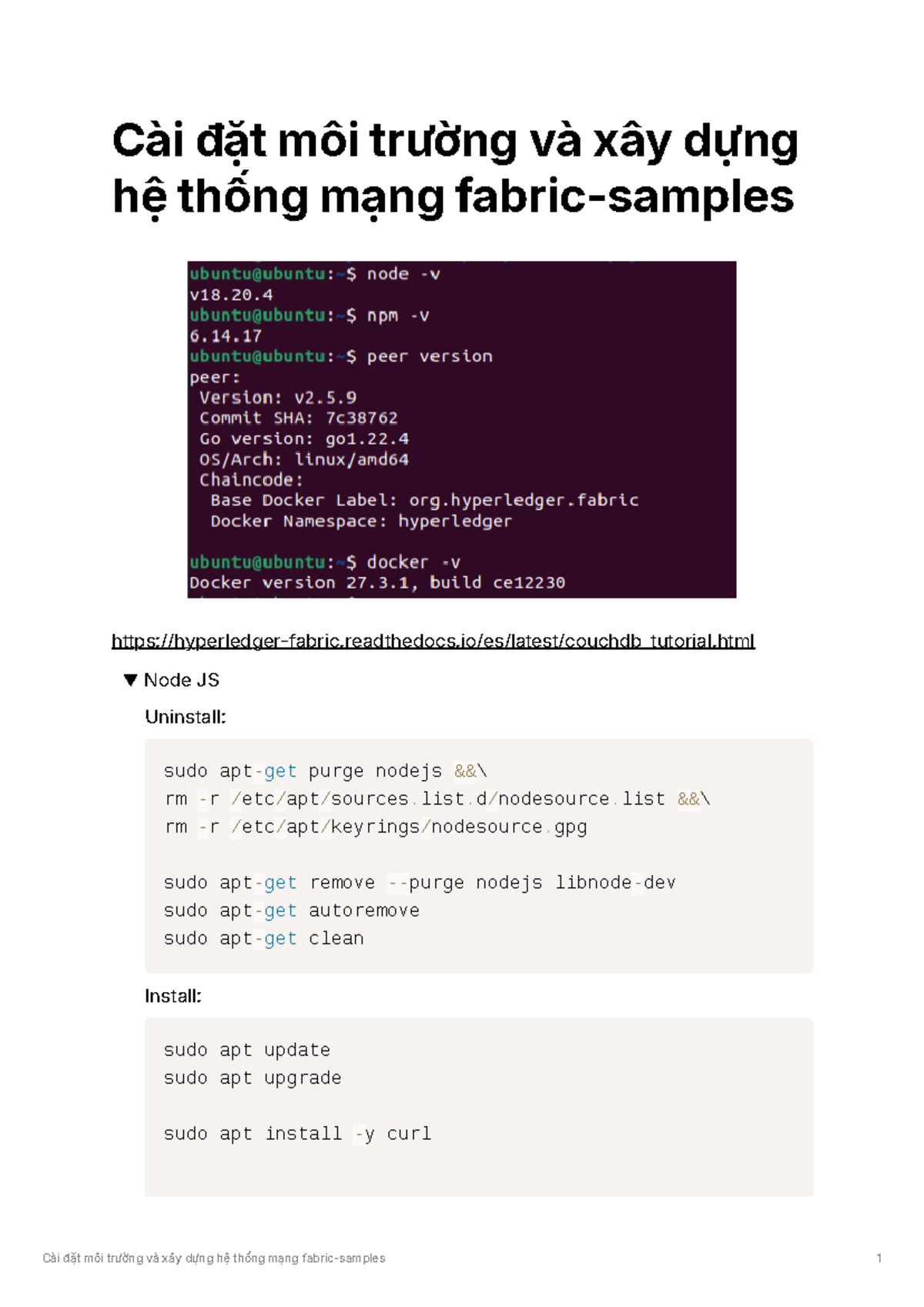 Cài đặt và Triển Khai Mạng Fabric Specified for Hyperledger - Final ...