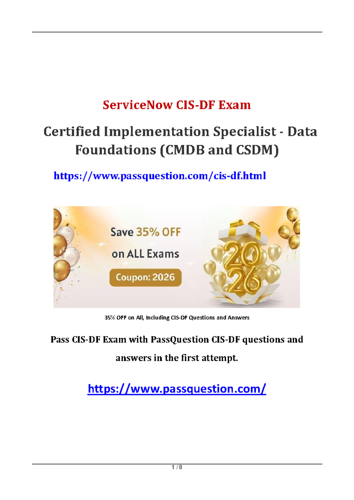 ServiceNow CIS-DF Data Foundations Exam Prep: CMDB & CSDM Q&A - Studocu