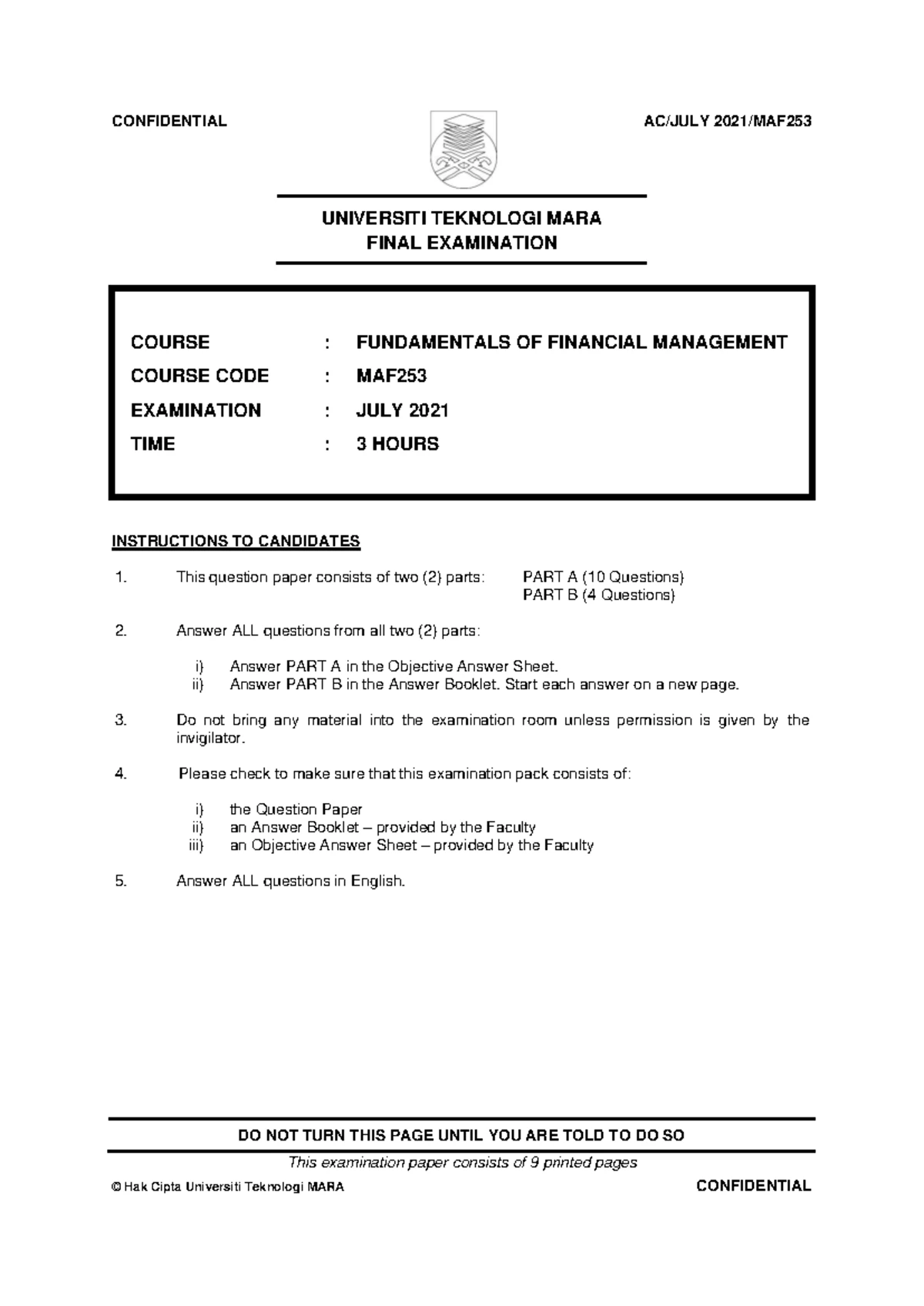 CT AUD339 common test questions - October 2023 - Studocu