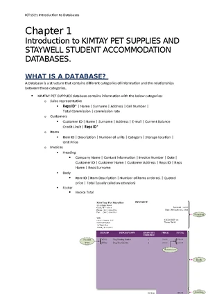 Introduction to Database (ICT1521) - Chapter 1 Overview and Concepts ...