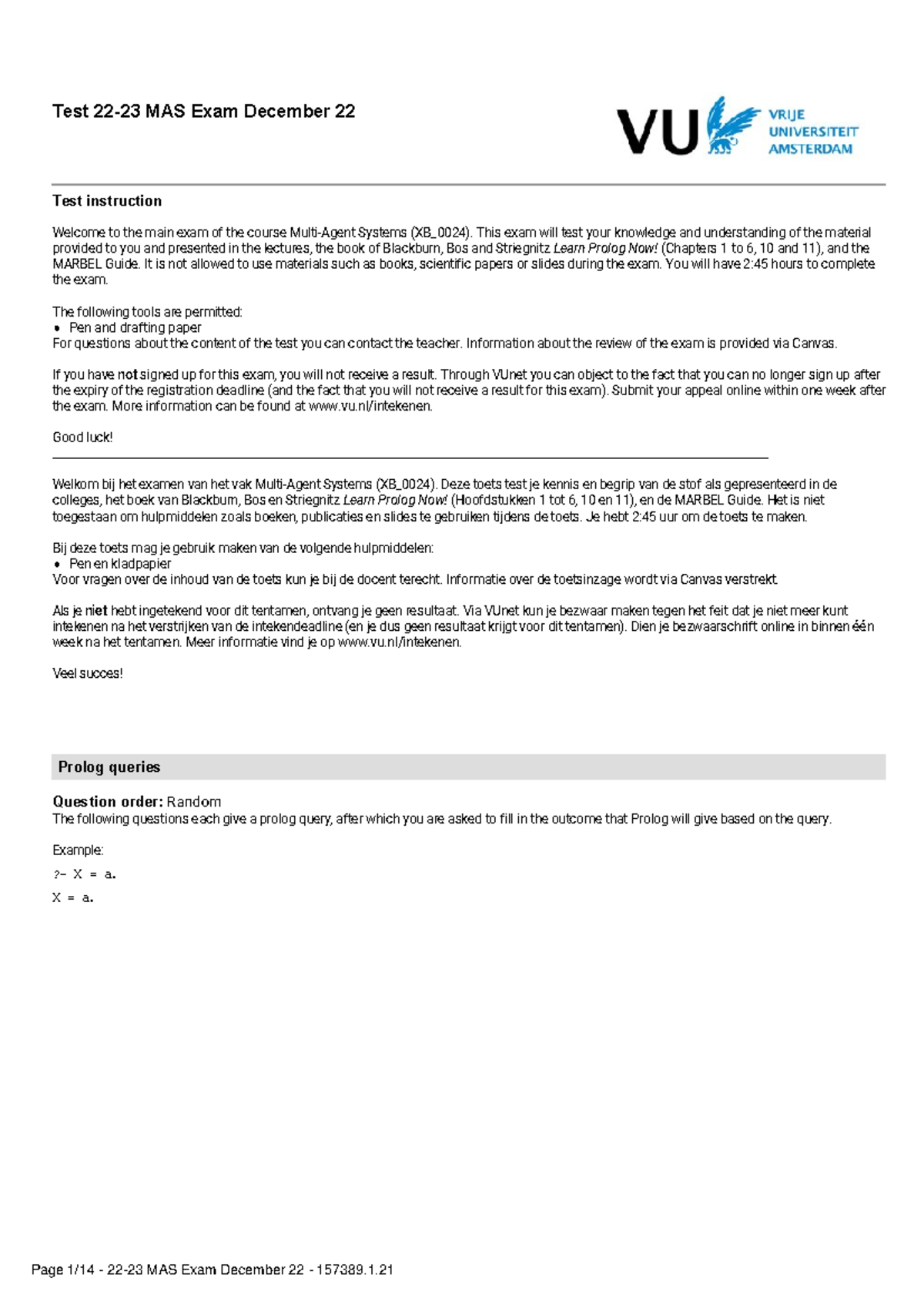 MAS 2022 Final Exam Practice Questions and Answers - Studeersnel