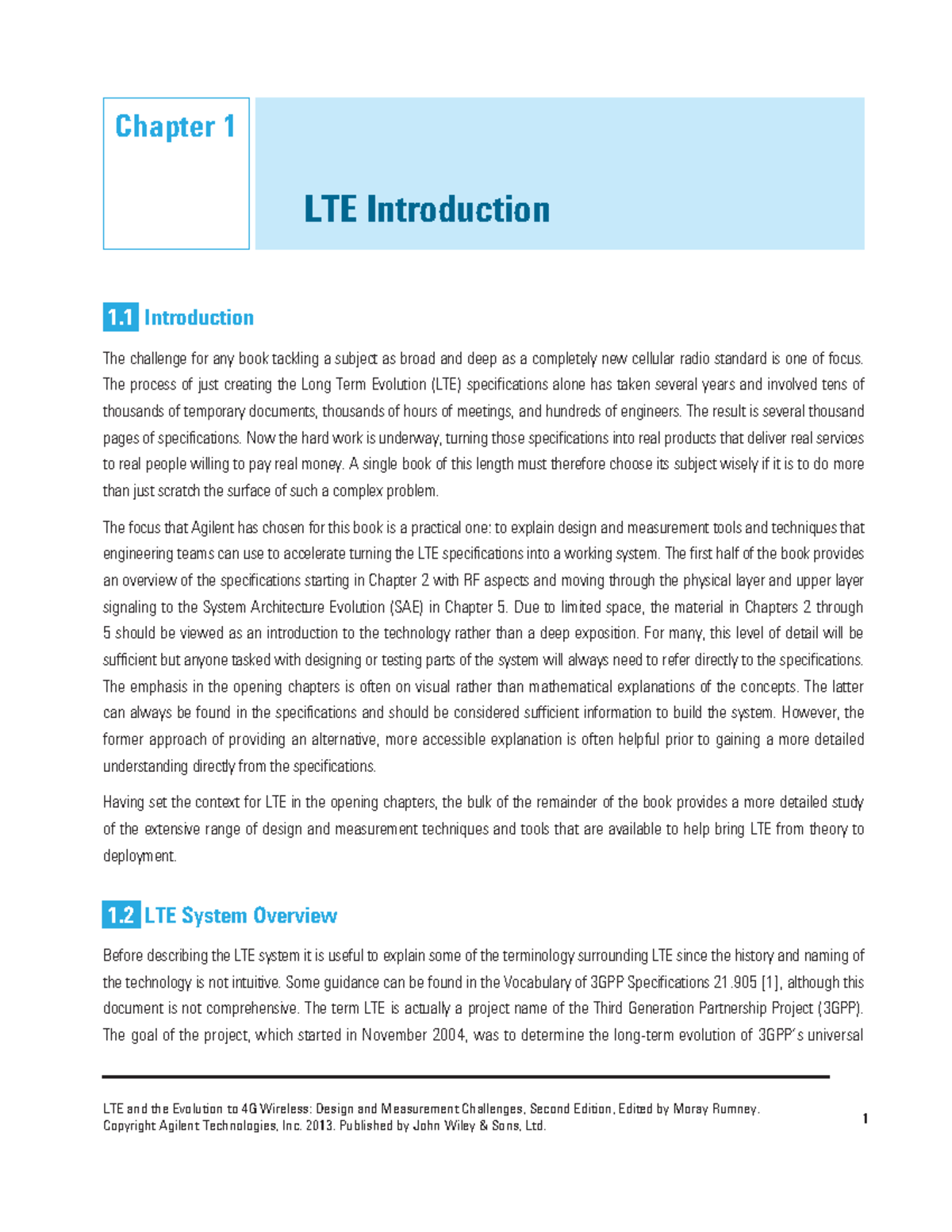 Chapter 1: Introduction to LTE and SAE (Module 6 Notes) - Studocu