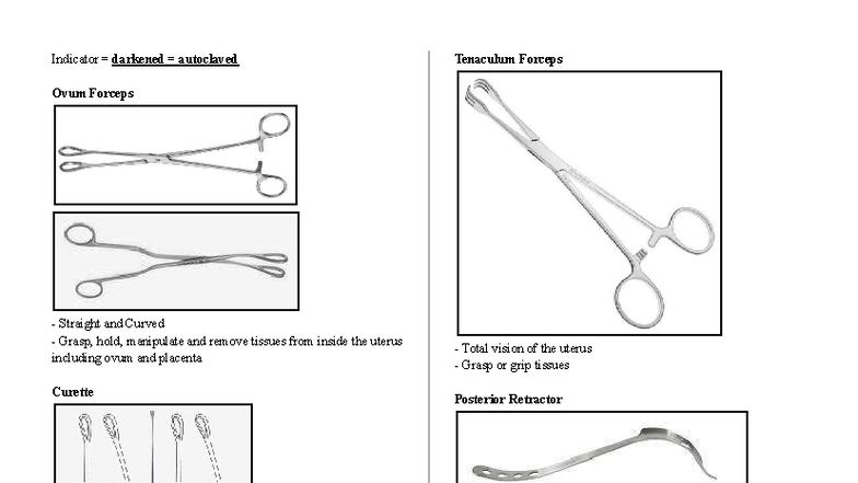 Surgical Instruments Overview: POST Notes on Forceps & Retractors - Studocu