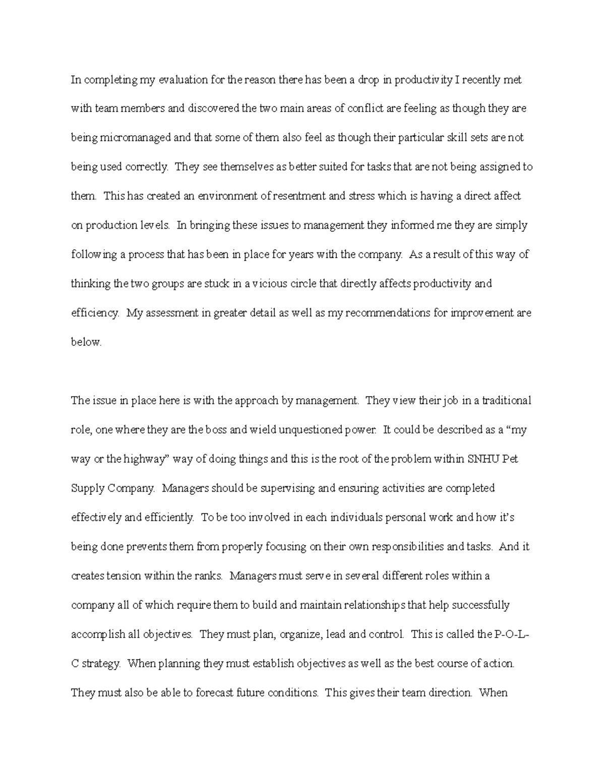 Module 2 Assignment - In completing my evaluation for the reason there ...