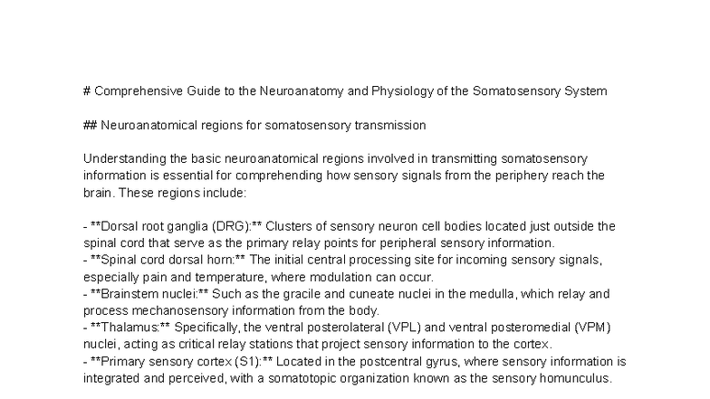 Comprehensive Study Guide on Auditory, Vestibular, and Visual Systems ...