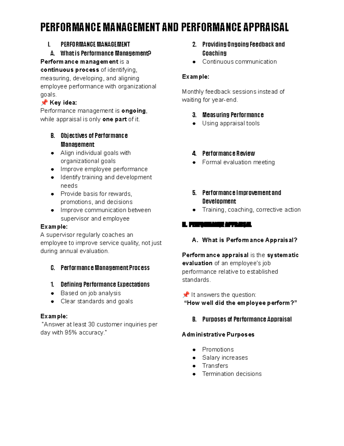 WEEK 4 - Performance Management & Appraisal Overview - Studocu