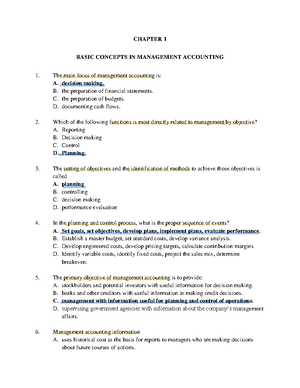 Cost Behavior CVP Analysis MCQs by Hilario Tan - THEORY Cost Behavior 1 ...