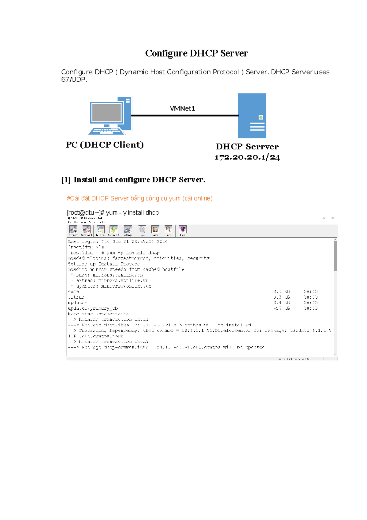 Configure DHCP Server on Cent OS 6 - VMNet Configure DHCP Server ...