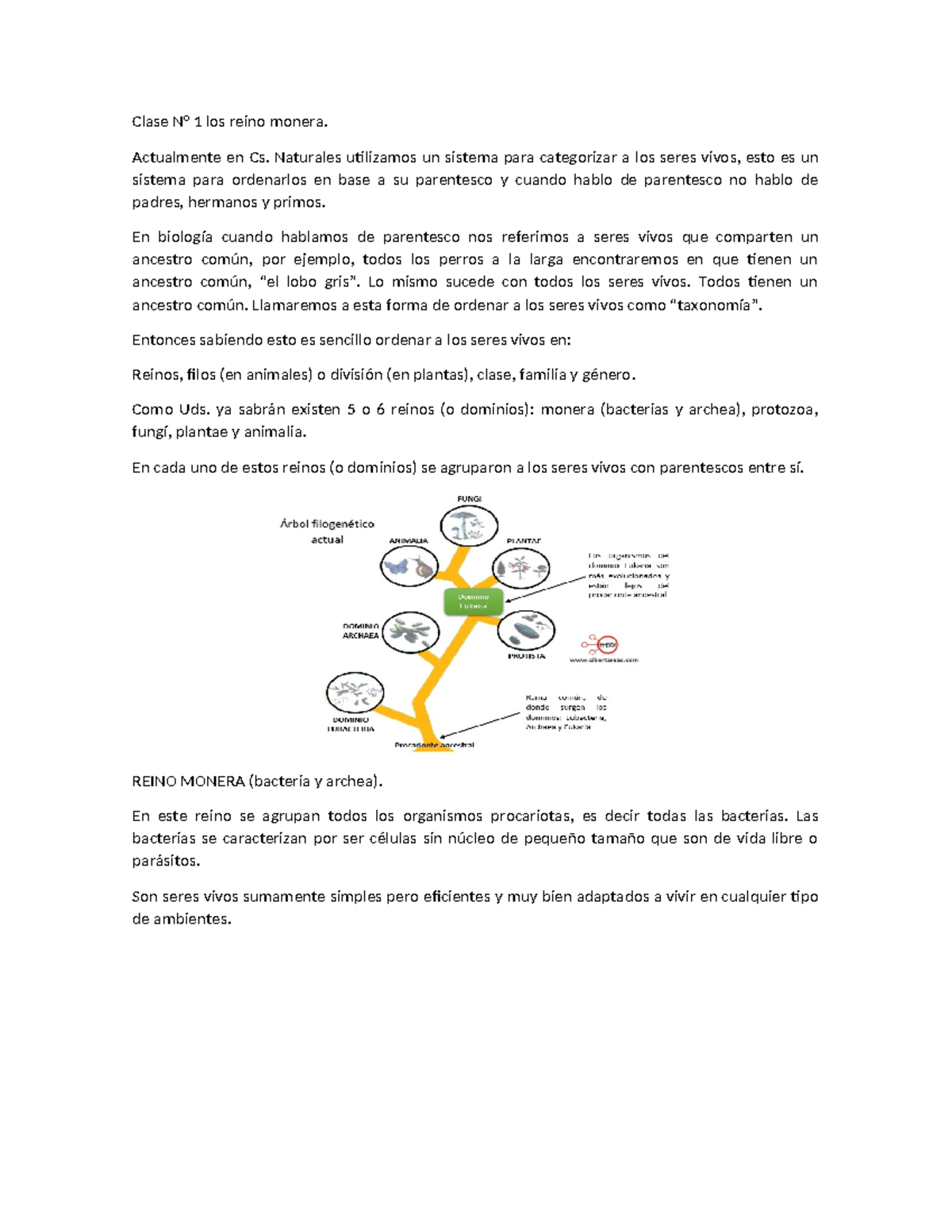 Reino Monera: Introducción a la Taxonomía y Clasificación - Studocu