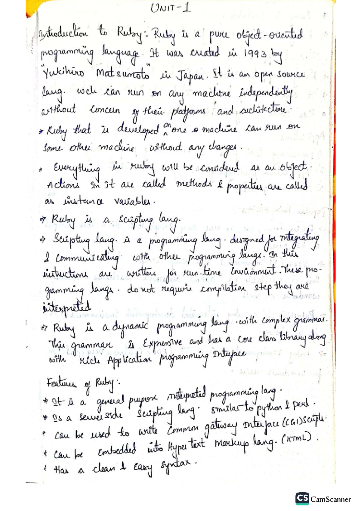 SL unit-1 - sl unit 1 notes - Introduction to Ru: Ru is a pure ...