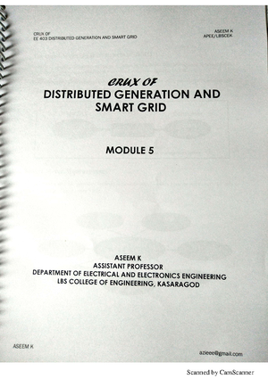 DGSG m 3&5 aseem © Share Notes - Distributed Generation And Smart Grids ...