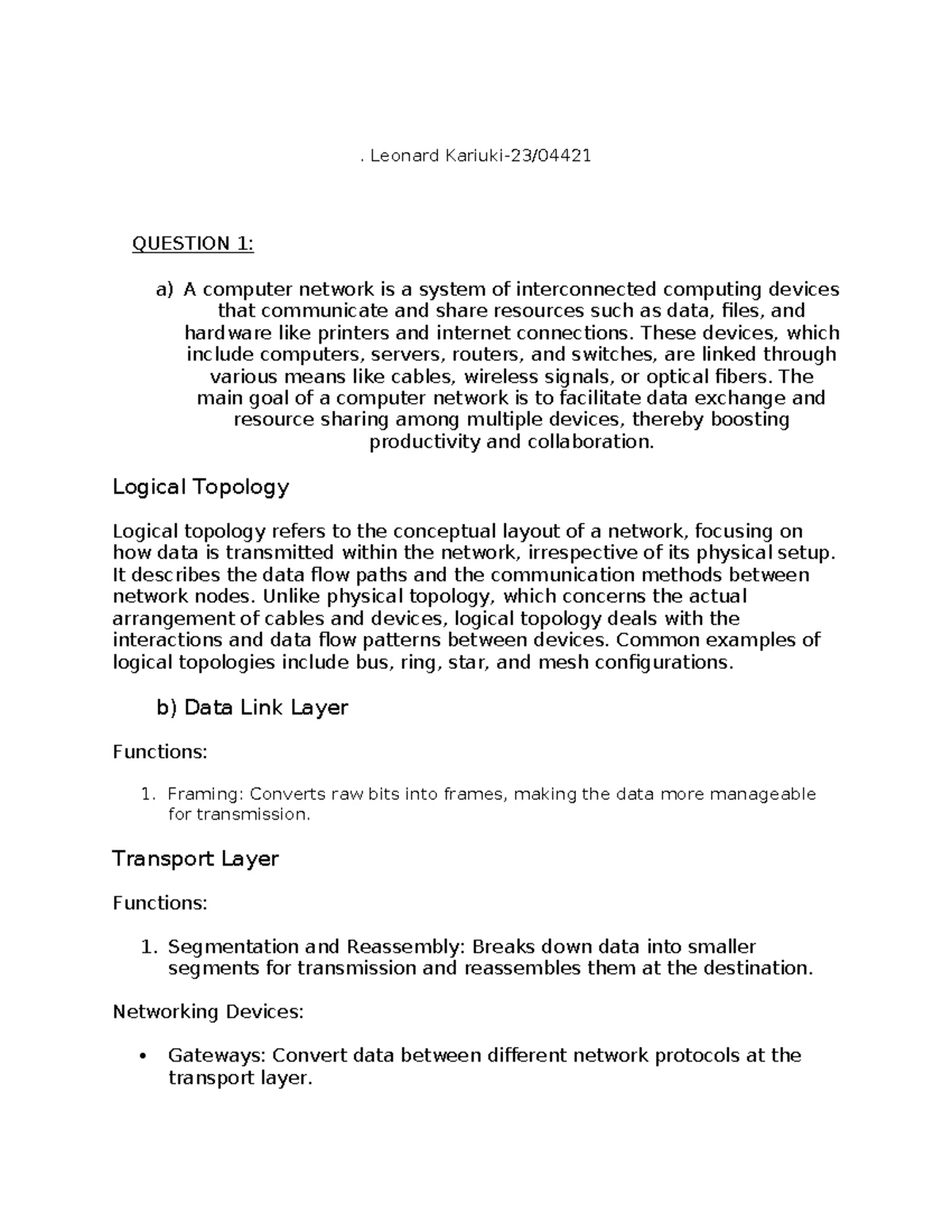 BIT2123: Computer Networks Design & Management CAT 2 Notes - Jan-Apr ...