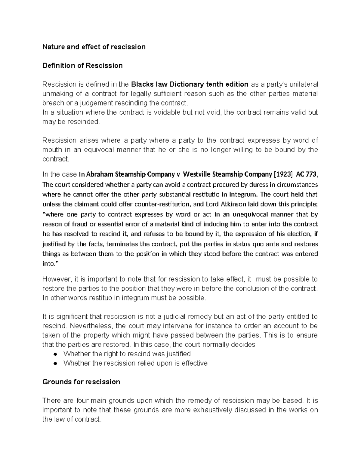 Understanding Rescission G8 - Legal Implications and Grounds (2025 ...