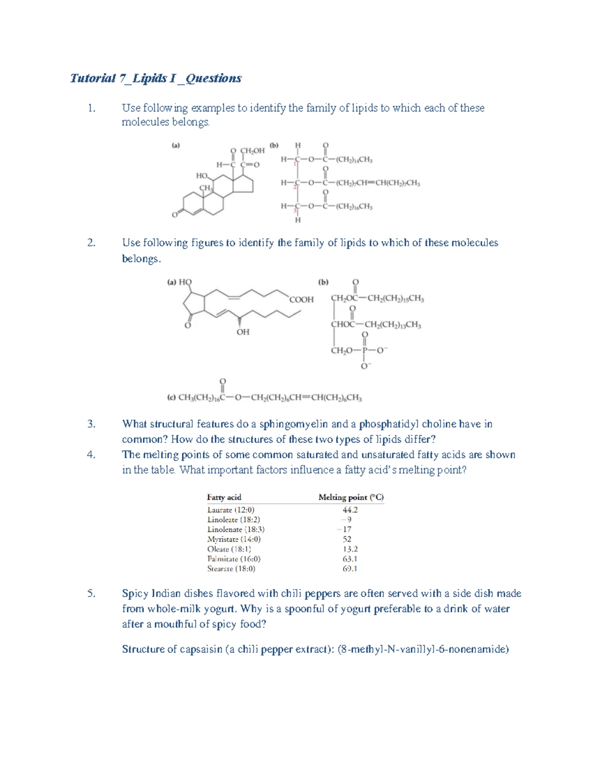 Tutorial 1: The Chemical Basis of Biochemistry - 2025 Questions - Studocu