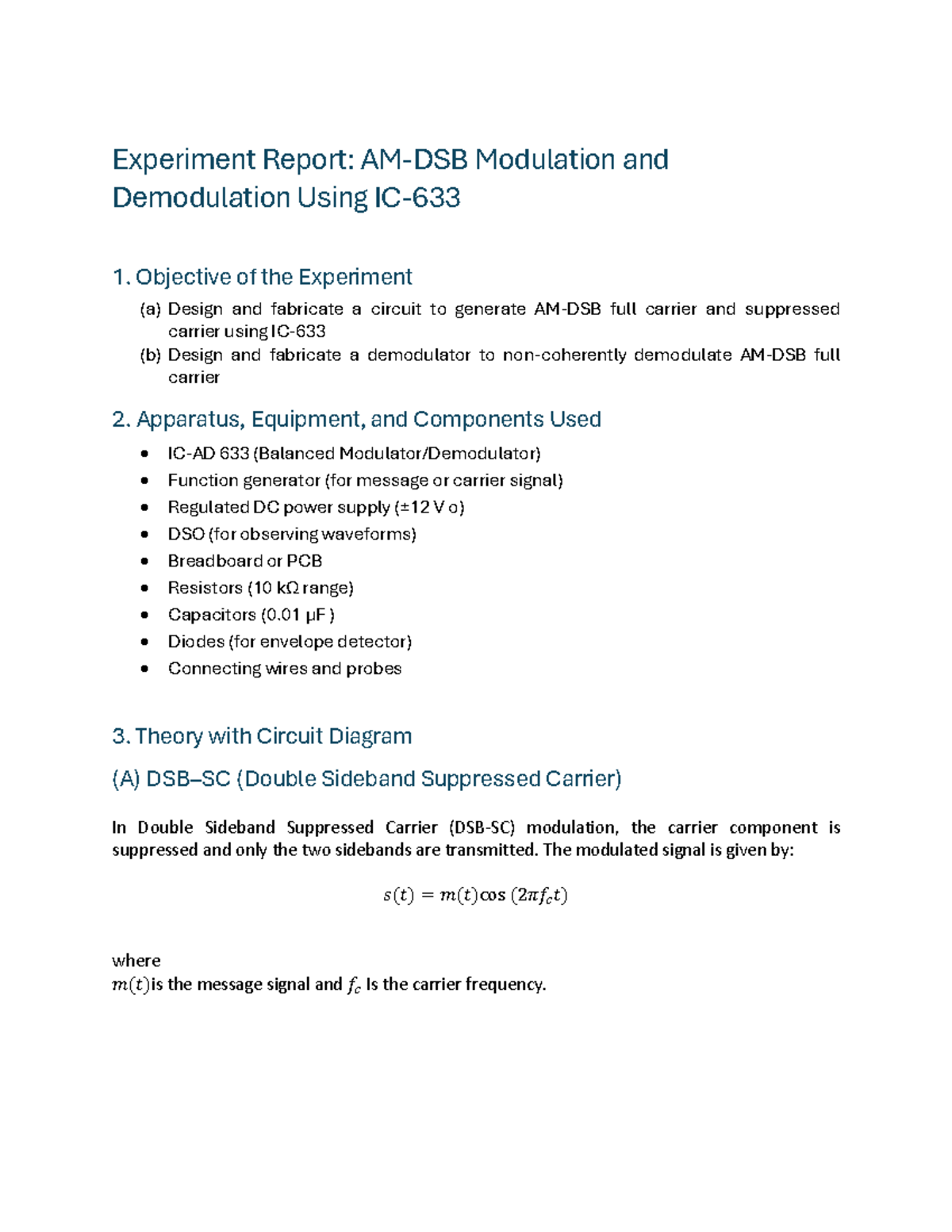 Lab 2 Report: Modulation & Demodulation Techniques in Communication ...