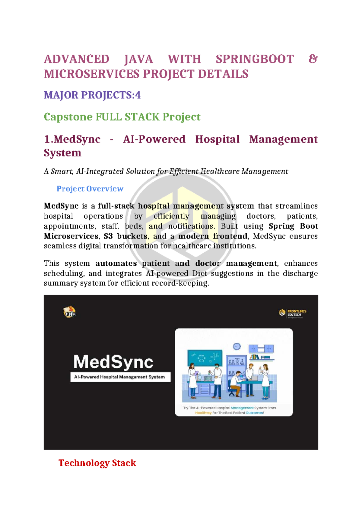 Advanced JAVA (CS101) with Spring Boot & Microservices Project Overview ...