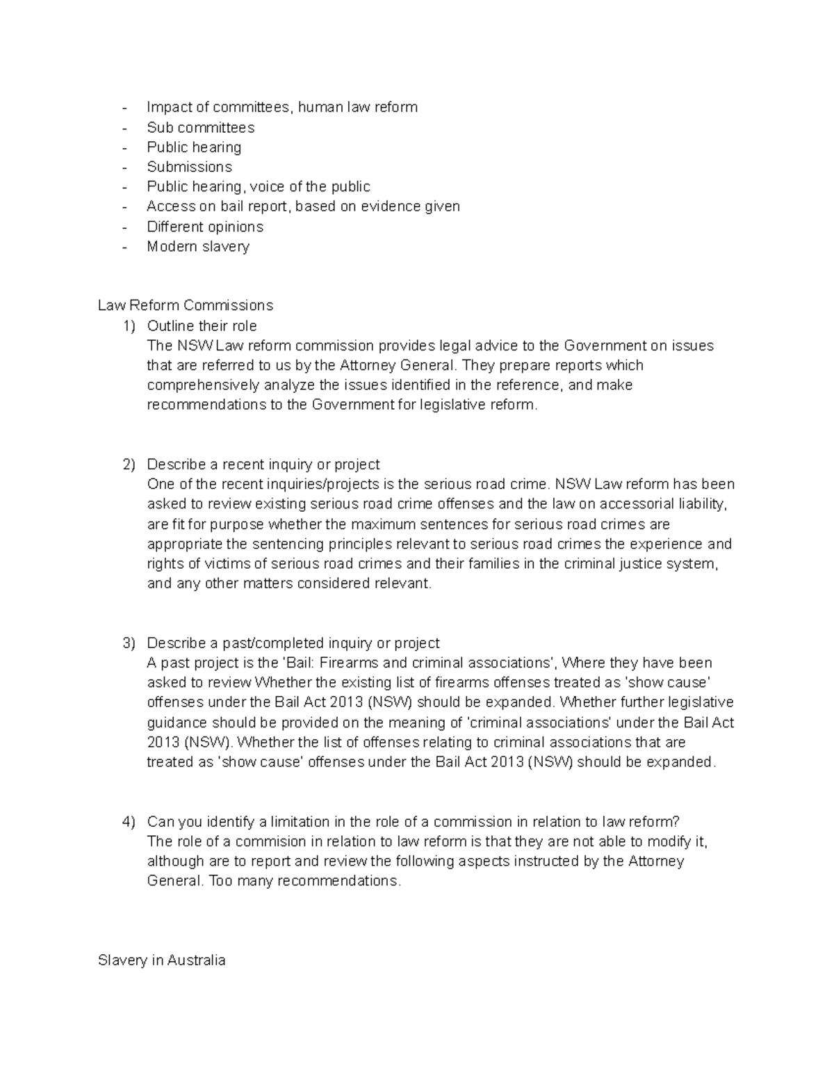 Legal Studies - Overview of State Sovereignty and Law Reform Mechanisms ...