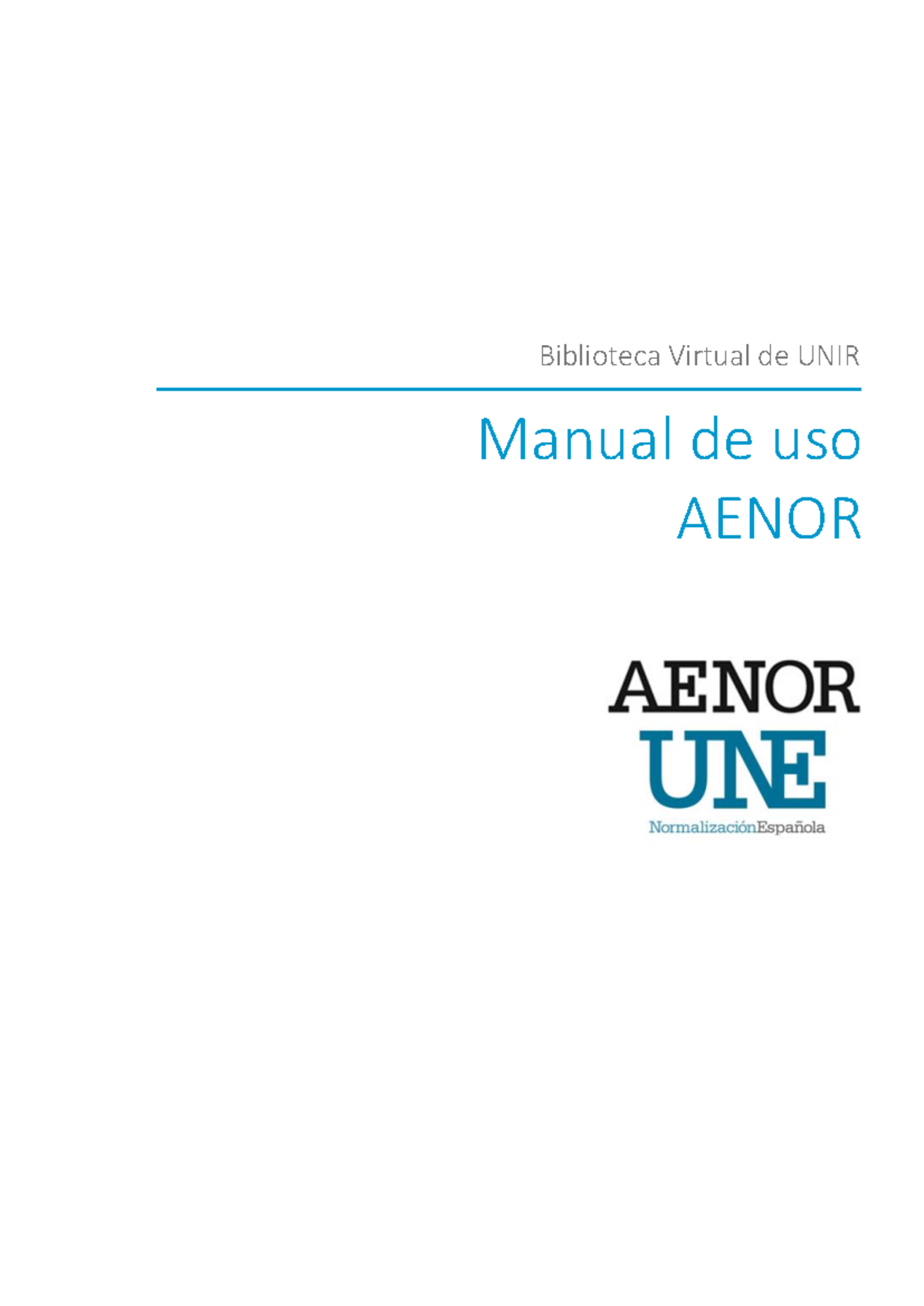 Manual Aenor general - Informe - Manual de uso AENOR Biblioteca Virtual ...