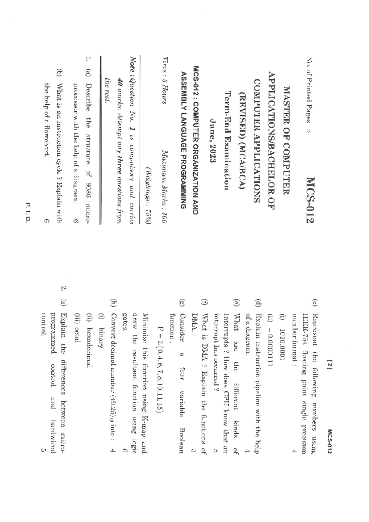 MCS012 - Important Questions Review Guide - Studocu