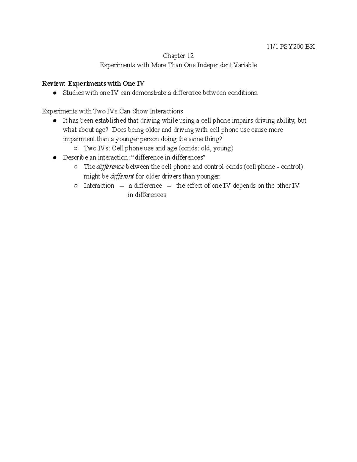 Chapter 13 - Small N-Designs - 11/15 PSY200 BK Chapter 13 (p. 406-419 ...