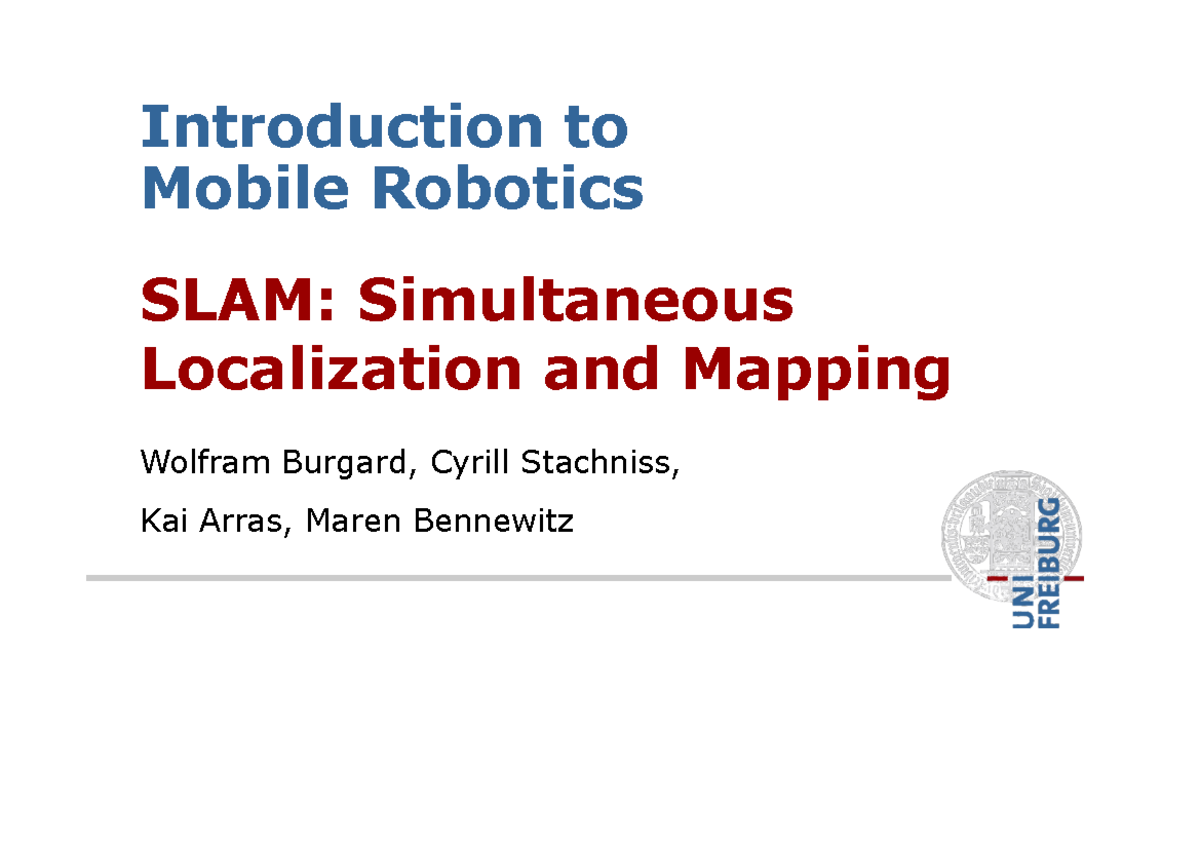 12-SLAM: Module 4 Notes on Simultaneous Localization and Mapping - Studocu