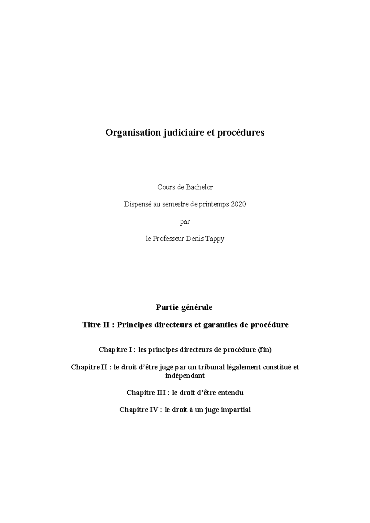 Résumé OJP 2020 - Séminaire sur les Principes de Procédure Judiciaire ...