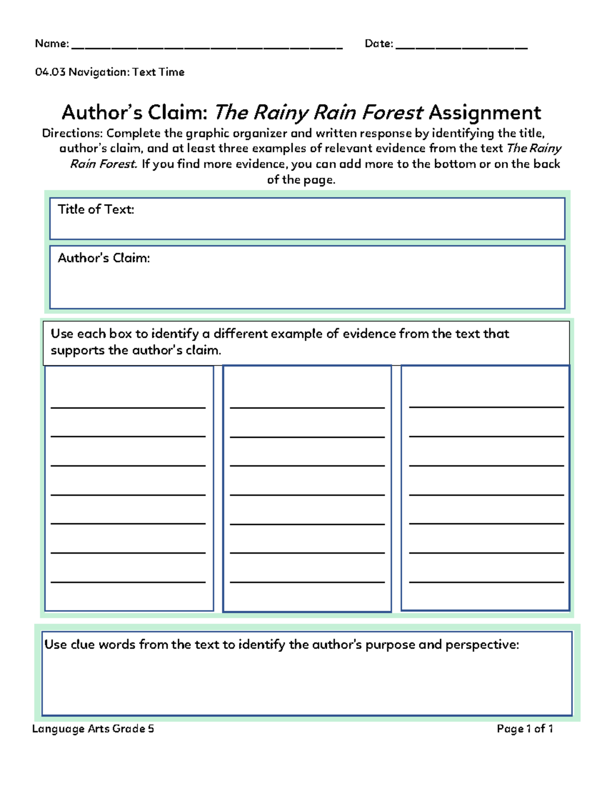 Ela g5 04 03 07 01 authors claim assignment - Name