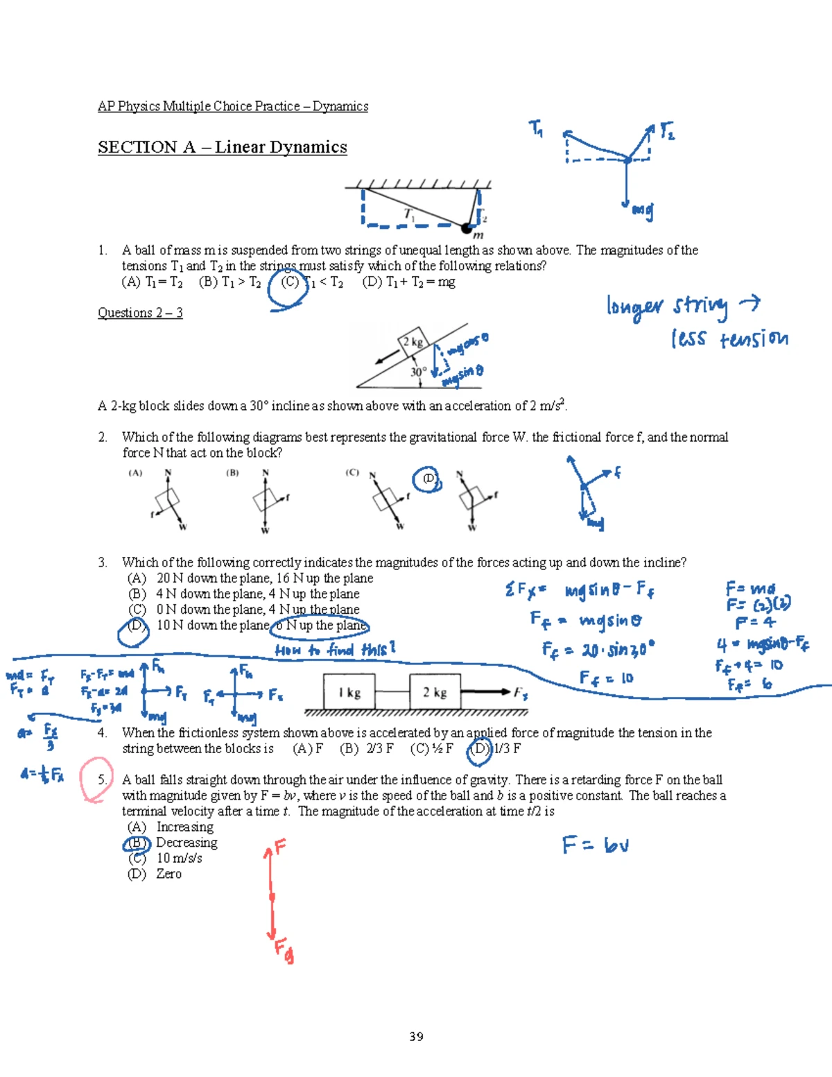 AP Phys C Mech 2004 MCQ Solutions - Electricity & Magnetism - Studocu