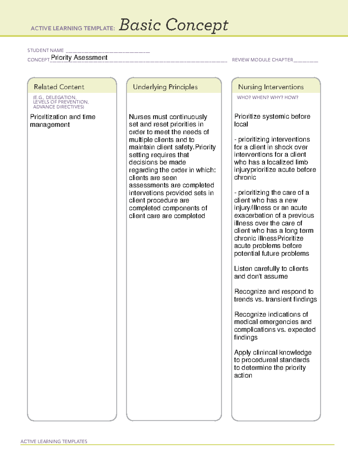 Template 2 - HED 301 - ACTIVE LEARNING TEMPLATES Basic Concept STUDENT ...