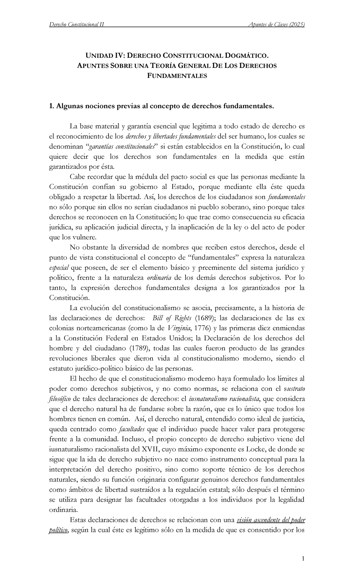 Apuntes Derecho Constitucional II (2025): Teoría General de los ...