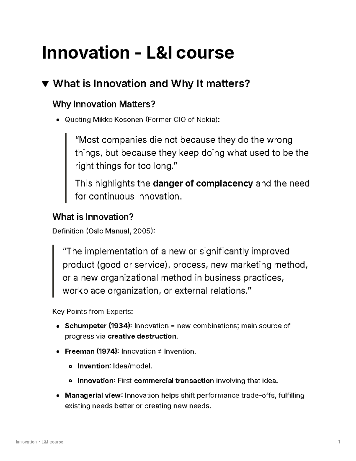 Innovation Course: Understanding Its Importance and Key Concepts - LI ...
