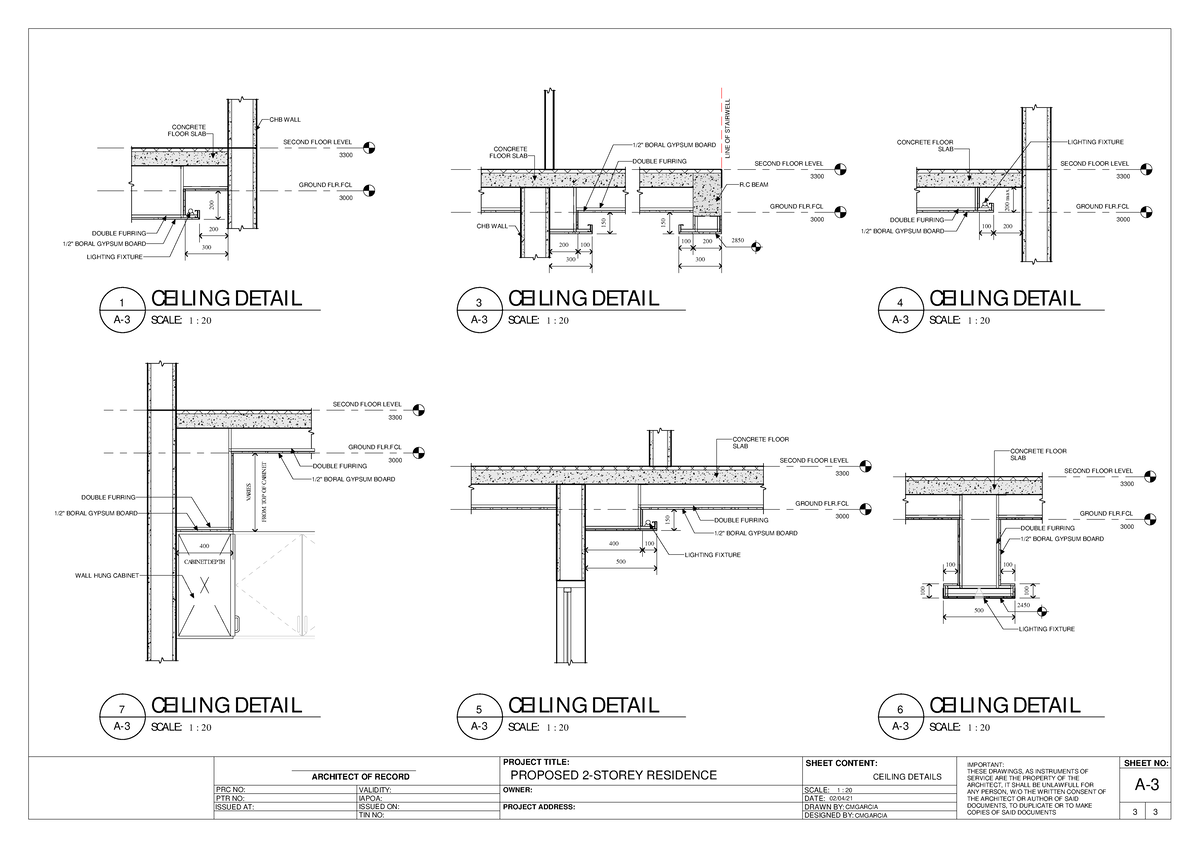 Architectural Drawings for Proposed 2-Storey Residence (A-3) - Studocu