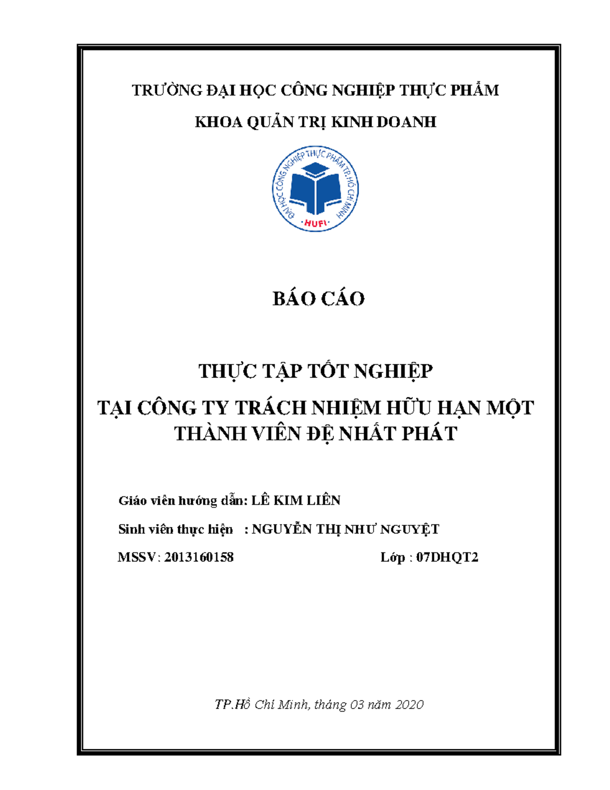 TRNG DI HC CONG Nghip THC PHM KHO - TRƯỜNG ĐẠI HỌC CÔNG NGHIỆP THỰC ...