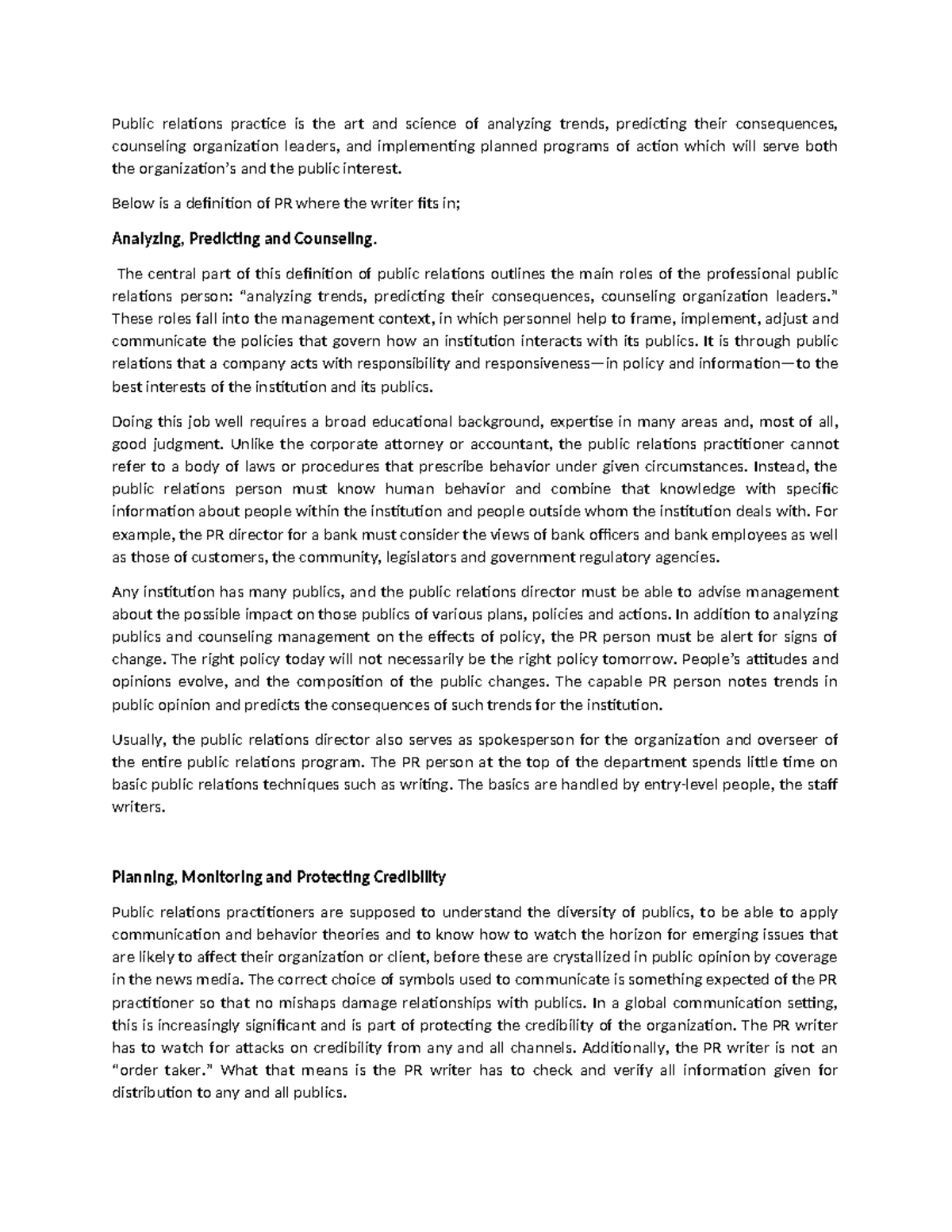 Introduction to Public Relations (PR) - Key Concepts and Practices ...