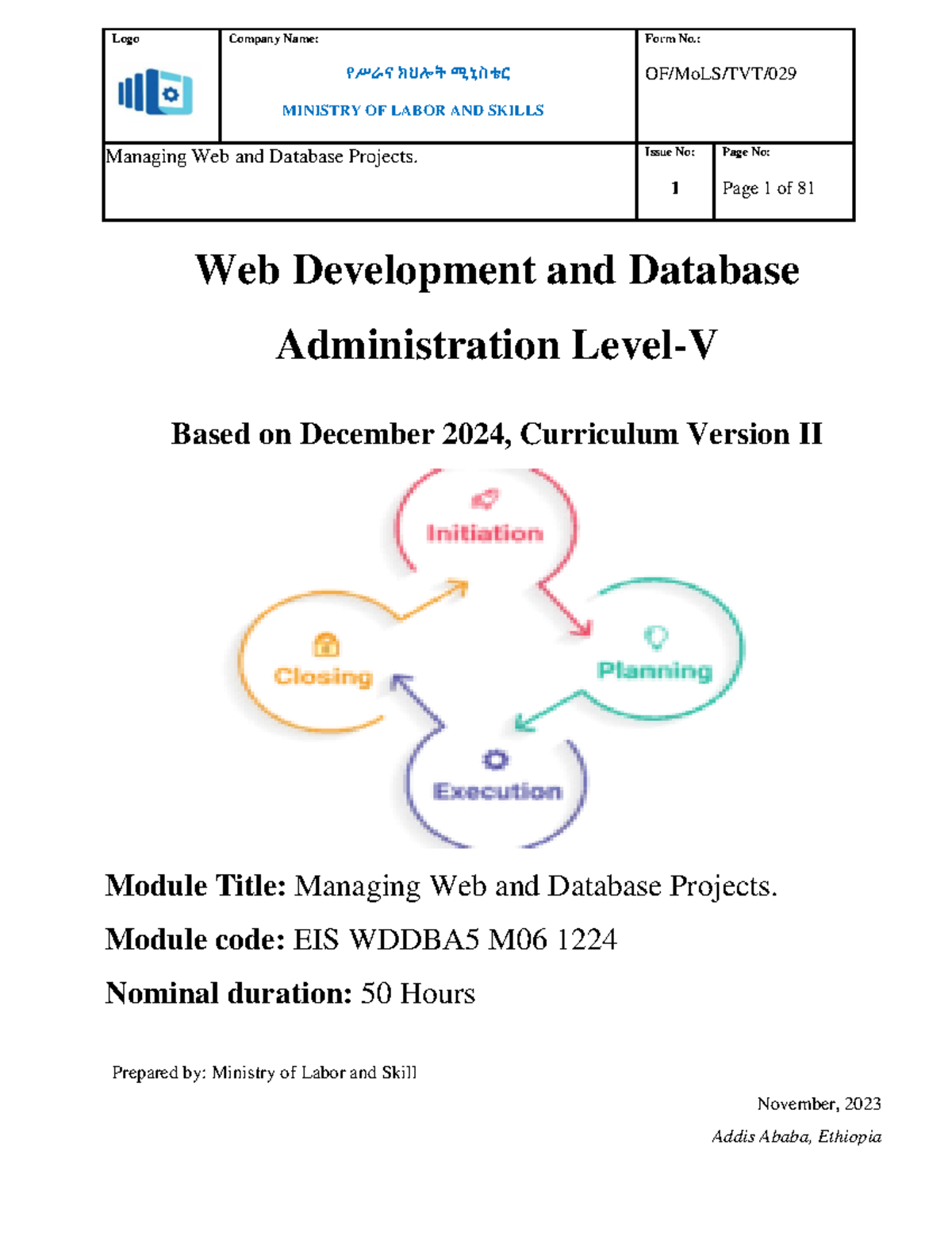 Managing Web and Database Projects - EIS WDDBA5 M06 1224 - Studocu