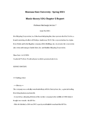 Music Theory 124 Chapter 5 Paper - Montana State University - Spring ...