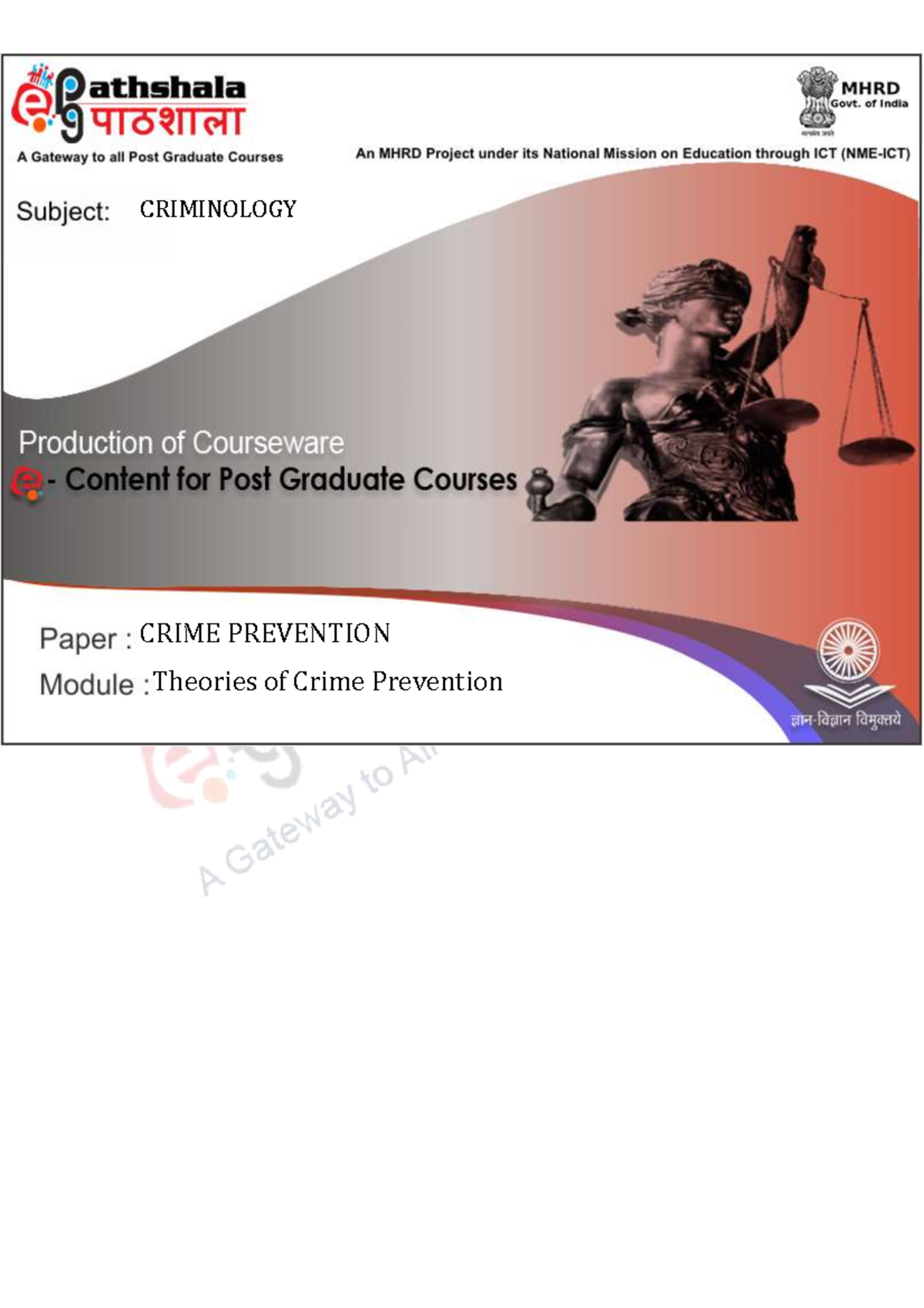 Theories of Crime Prevention: A Comprehensive Overview in CRIM 101 ...