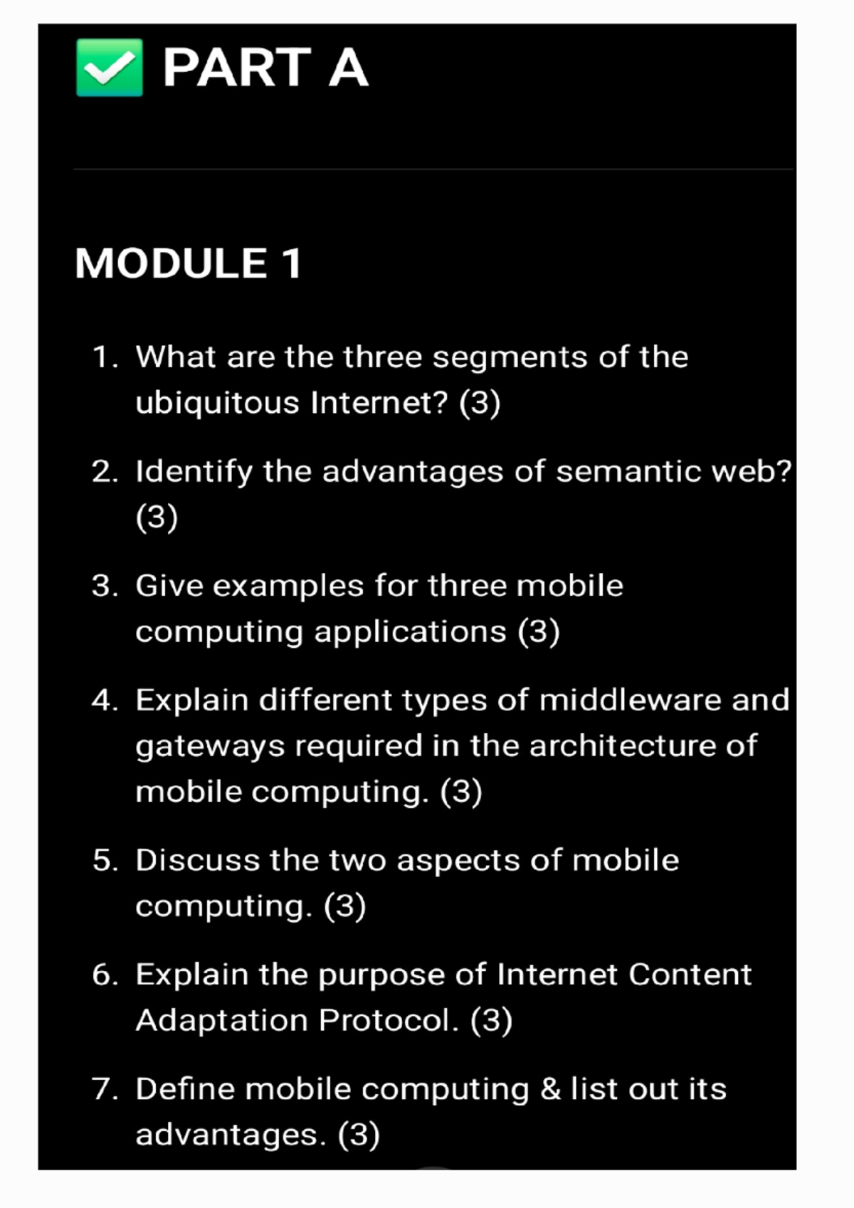 Mobile Computing Concepts and Applications - MC PYQ - Studocu
