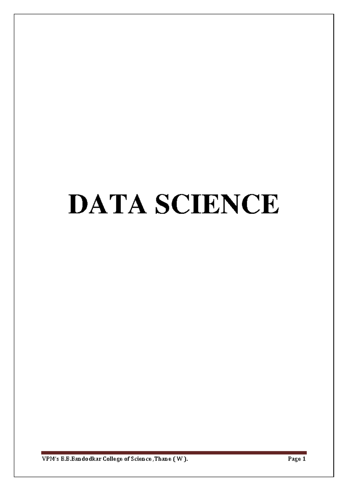 DATA Science MSC IT Practical Manual Part 1, Sem-1 Overview - Studocu