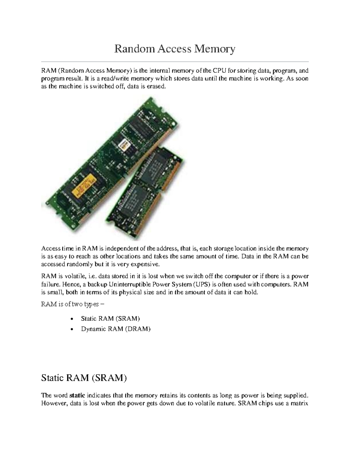 10. Memory Unit and ALU - Final Chapter Overview and Details - Studocu
