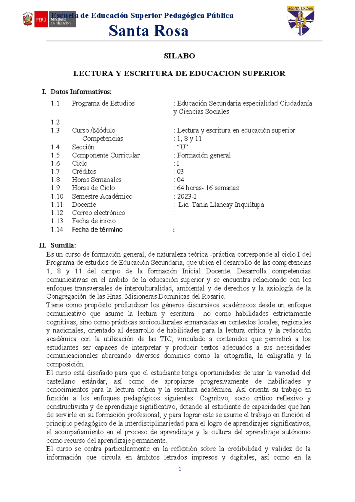 ED Sec CCSS - Lectura y Escritura en la Educación Superior - Santa Rosa ...