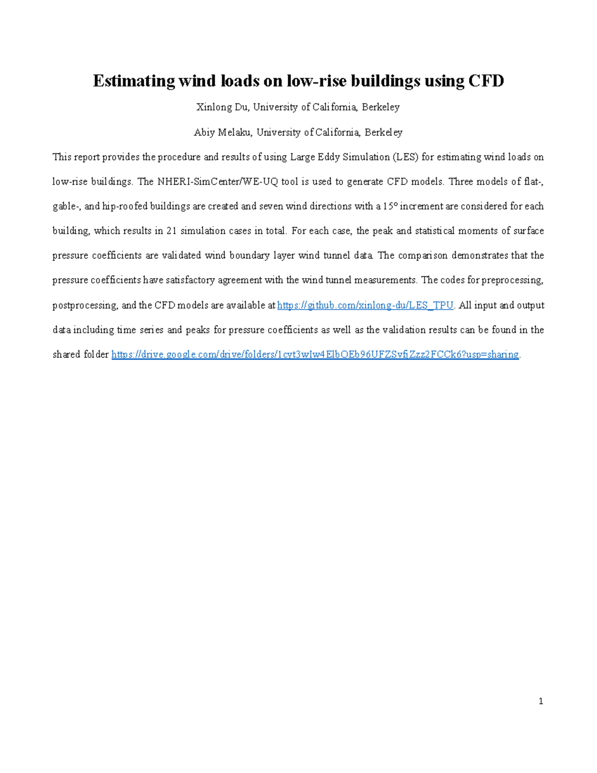 Estimating Wind Loads on Low-Rise Buildings Using CFD Analysis - Studocu
