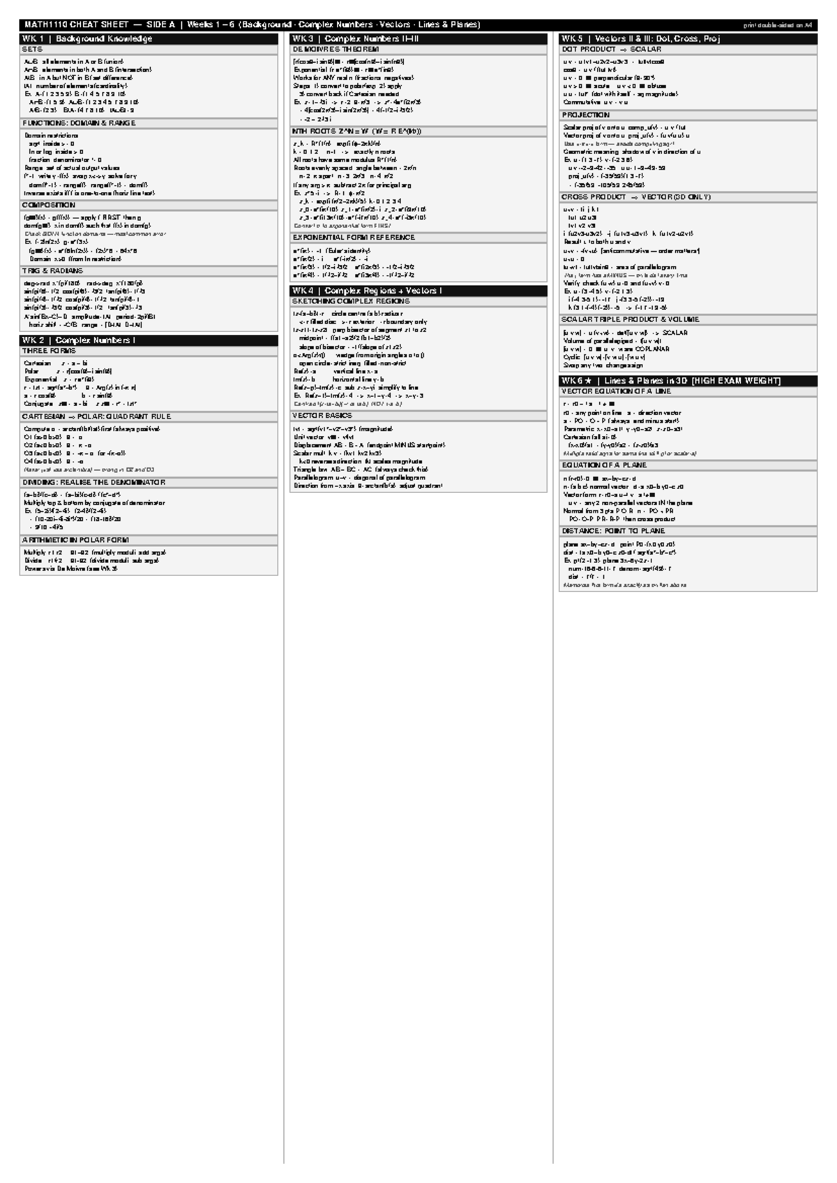 CHEM 101 Final Exam Cheat Sheet: Weeks 1-6 Overview - Studocu