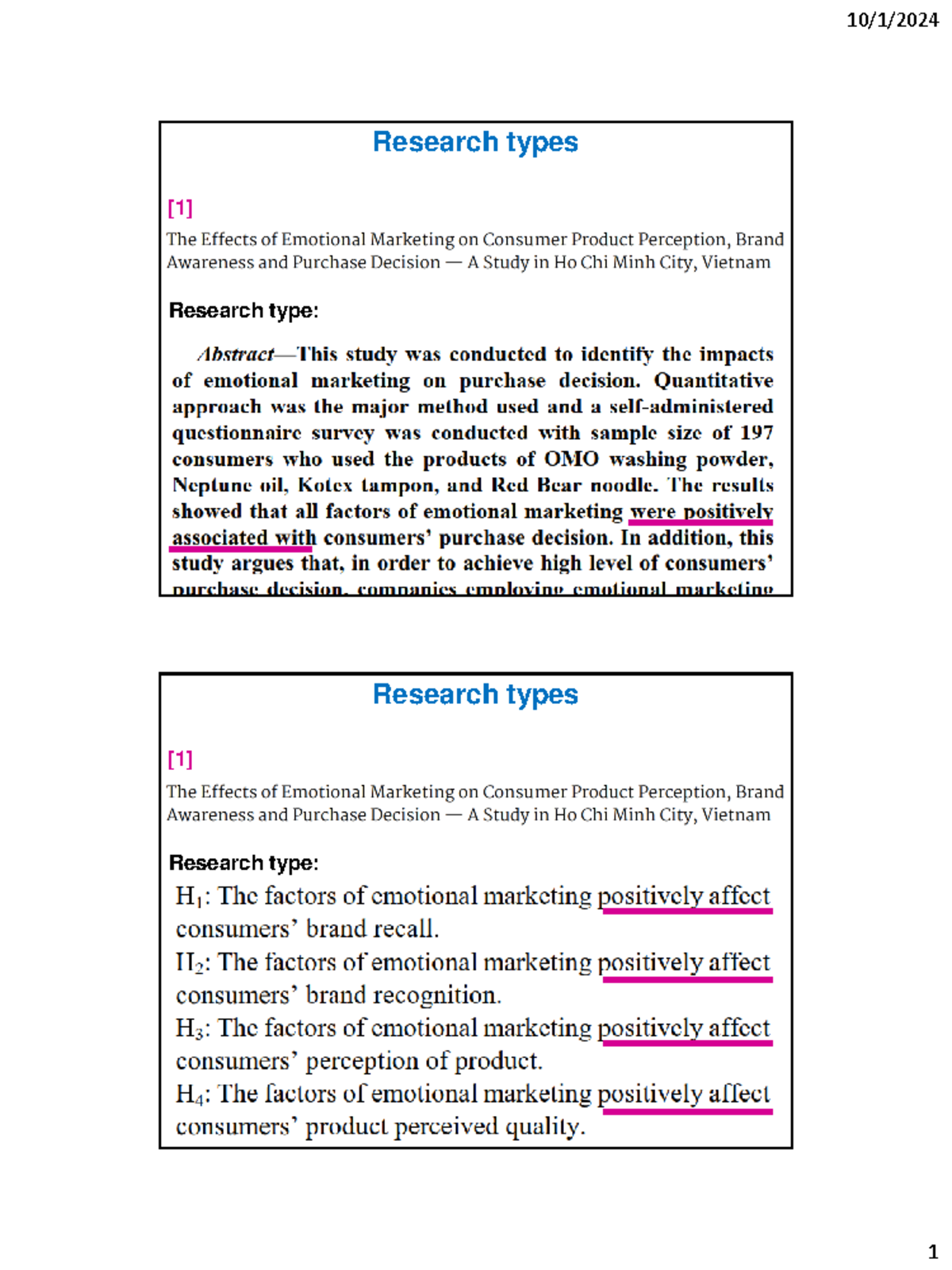 Research Types and Explanations: Practice Tasks Guide - Studocu