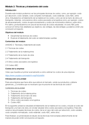 Costos y presupuestos - Actividad evaluable 1 de gestión de costos ...
