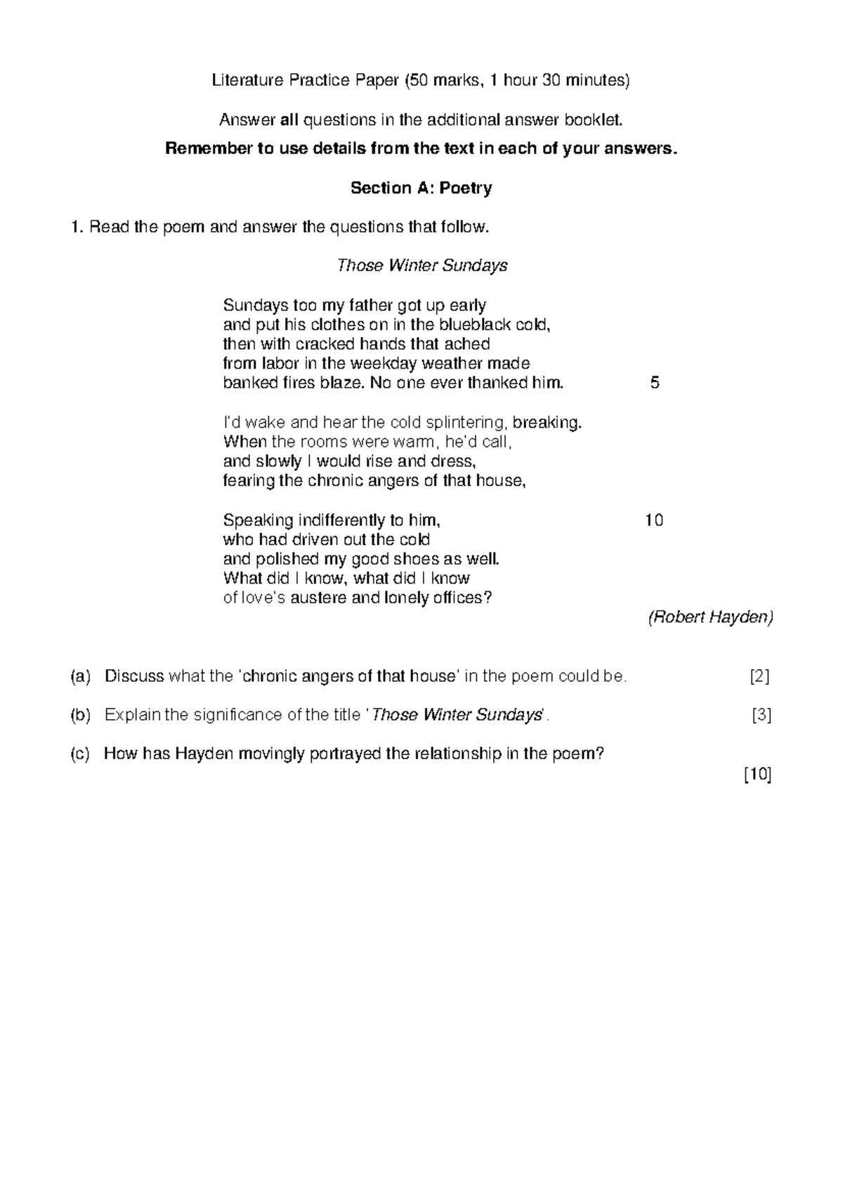 History Practice Paper (50 Marks) - May Exam - Studocu
