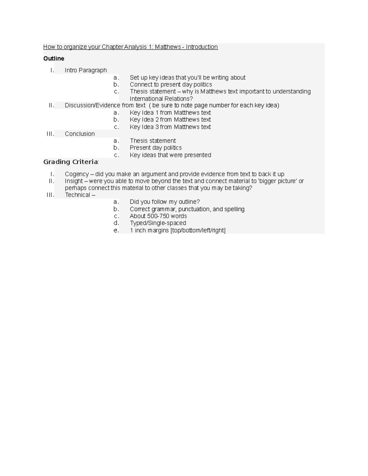 Chapter Analysis 1 outline - Anthropology - UoN - Studocu