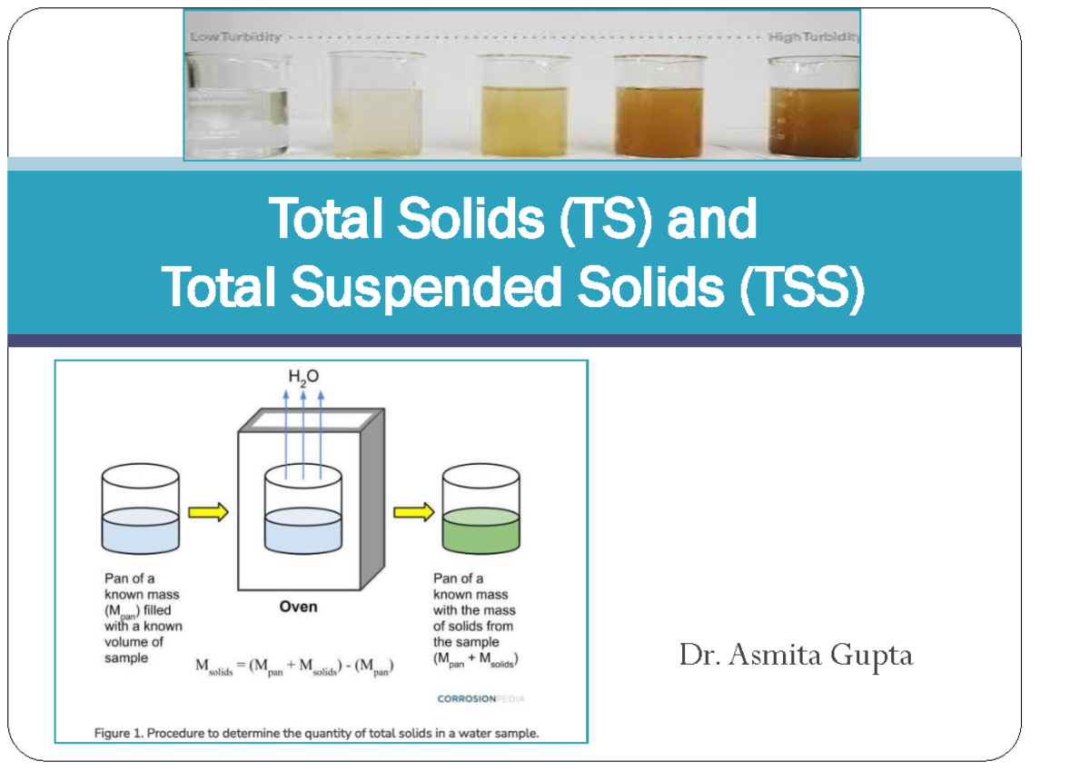 Total Solids (TS) & Total Suspended Solids (TSS) Overview - Studocu